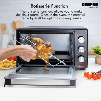 GEEPAS Mini Oven Toaster Grill Tabletop Compact Portable Baking Cooker Electric