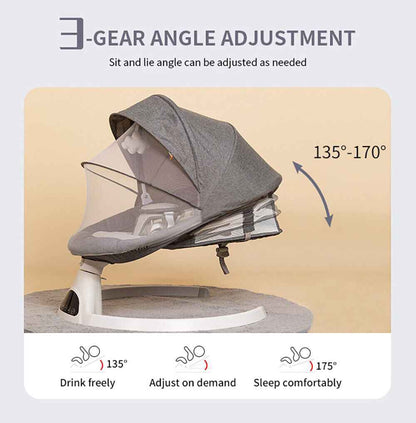 Bluetooth Electric Baby Swing Infant Music Cradle Bouncer Chair Rocker Remote UK