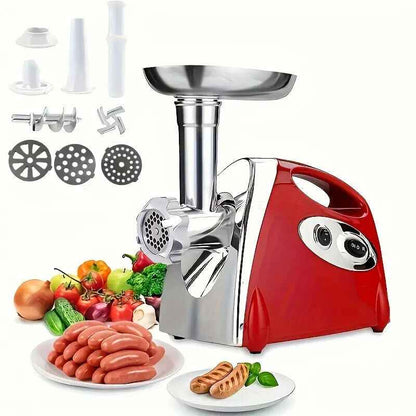 220V Electric Meat Grinder Multifunction Stainless Steel Mincer Sausage Stuffer
