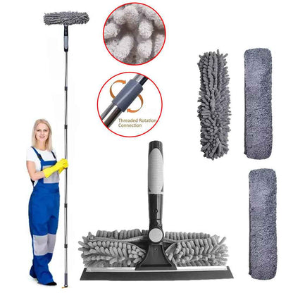 Telescopic Extendable Window Cleaner Equipment Glass Cleaning 4.5m Squeegee UK