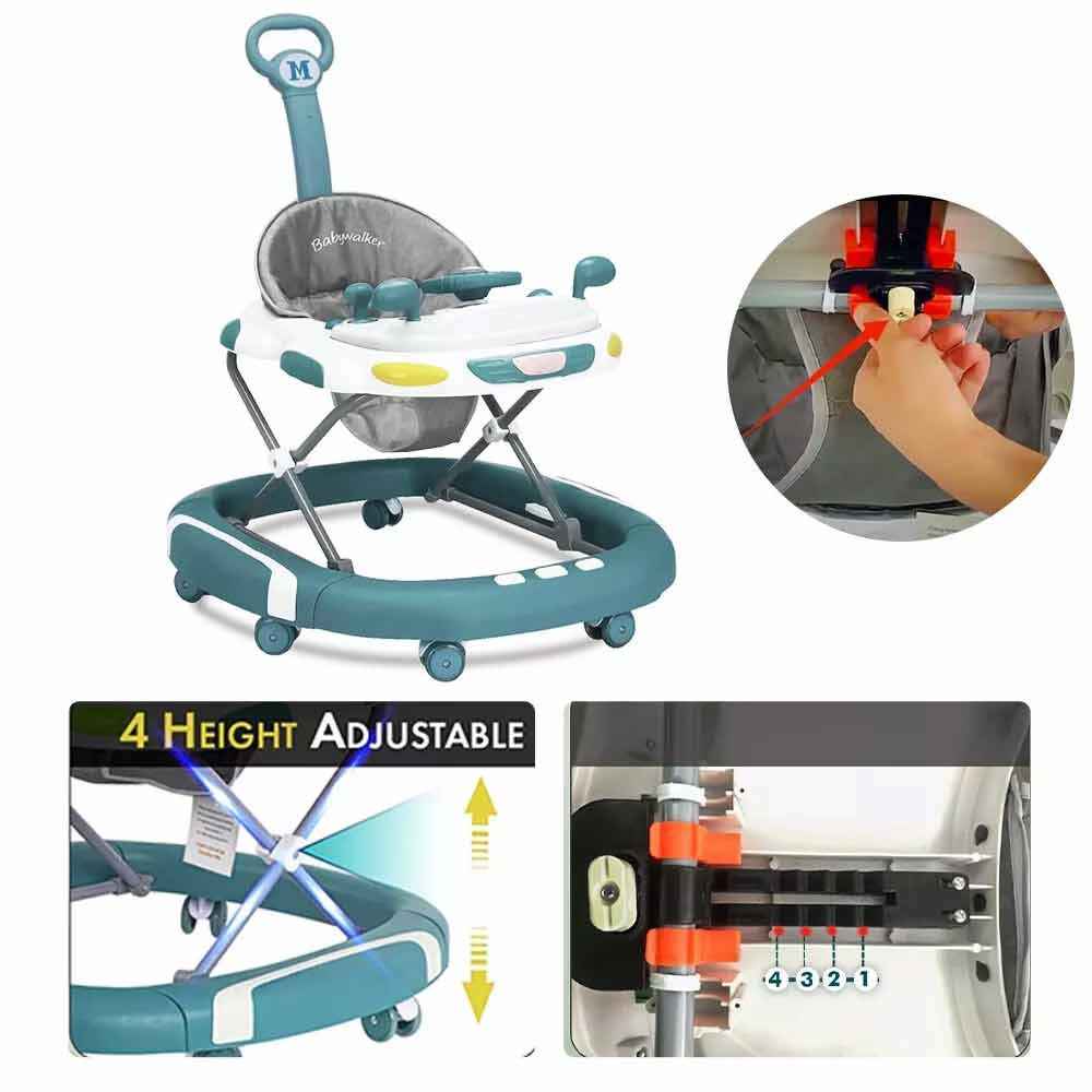 Baby Walker/Rocker Bouncer First Steps Push Along Activity Music Ride On Car.UK