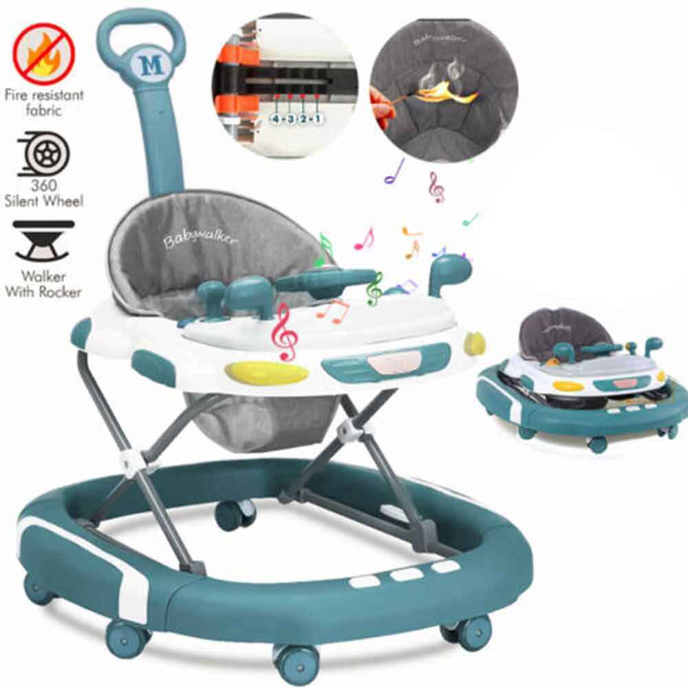 Baby Walker/Rocker Bouncer First Steps Push Along Activity Music Ride On Car.UK