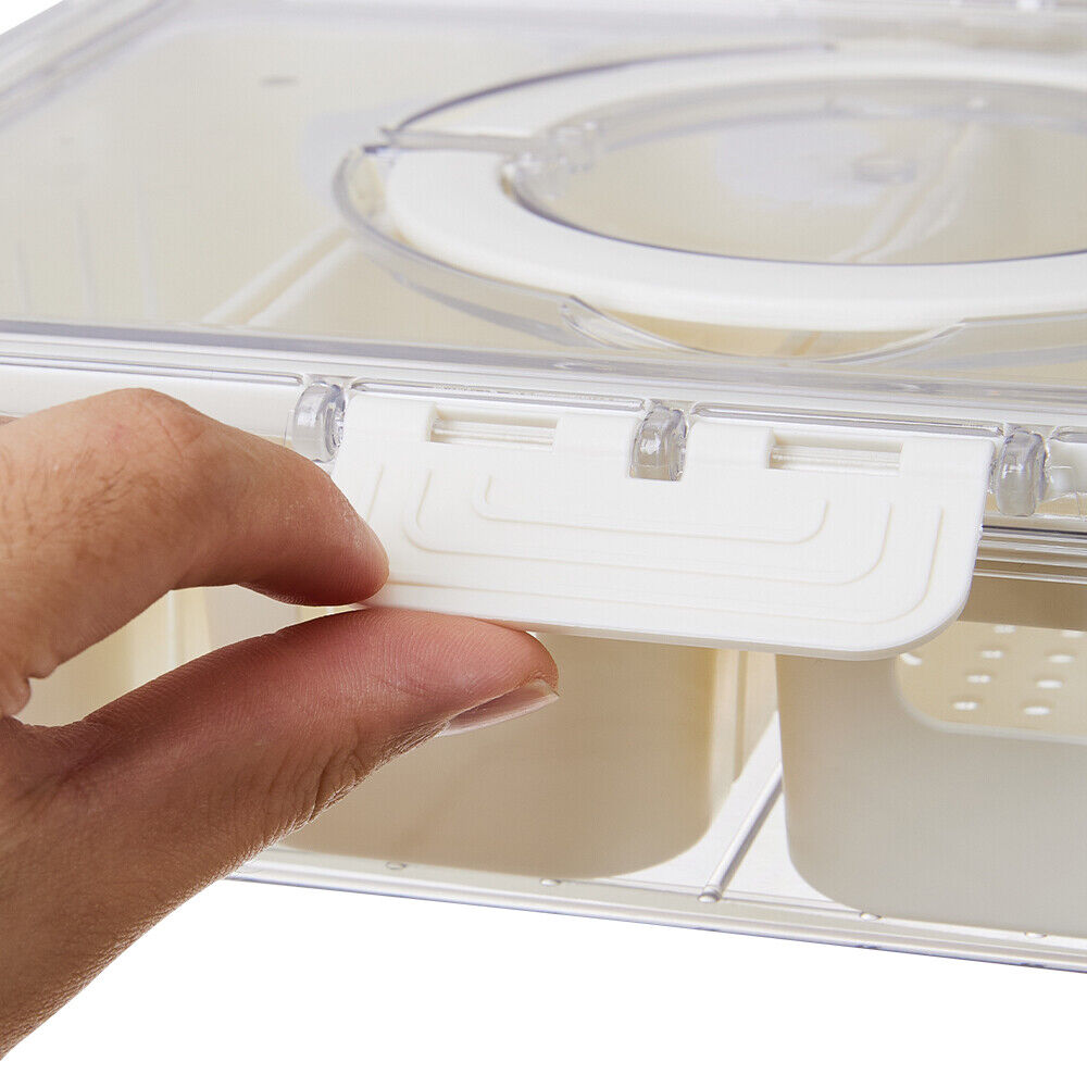 Fridge Box Holder Kitchen Cupboard Organiser Food Storage Dividers Container Lid