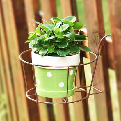 Fence Balcony Metal Hanging Small Plant Planter Stand Flower Pots Holder Rack UK