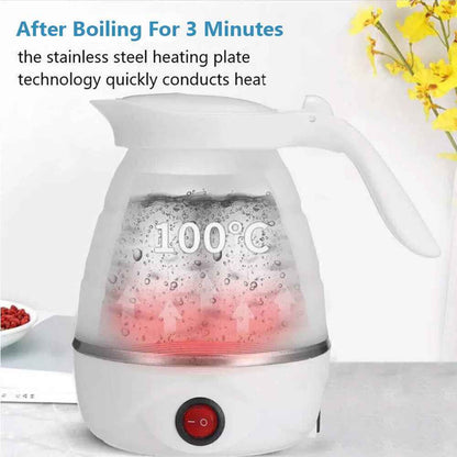 600ML Portable Collapsible Electric Water Kettle for Travel, Camping & Caravan