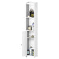 3-Type Freestanding Waterproof Bathroom Cupboard Storage Cabinet with Door White