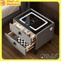 LED Bedside Table with 2 Drawers Cabinet Charging Station Nightstand Storage Gyd