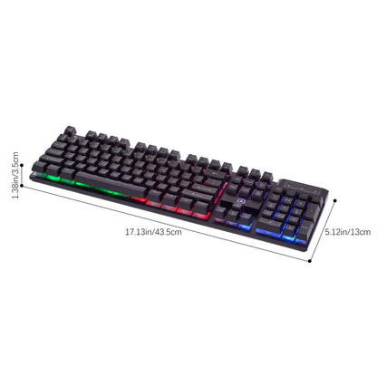 K500 Mechanical Gaming Keyboard 104 Keys USB Wired RGB Backlit Keypad PC Game