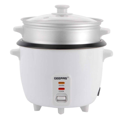GEEPAS Electric Rice Cooker Steamer Pot 3 in 1 Cooking Non Stick Keep Warm