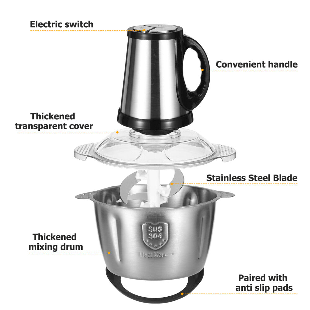 2/3/5L Electric Meat Grinder Mincer Mixer Blender Food Chopper Processor Blender