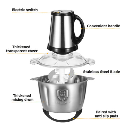 2/3/5L Electric Meat Grinder Mincer Mixer Blender Food Chopper Processor Blender