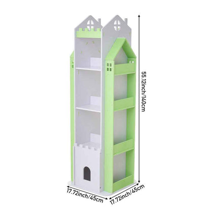 360° Rotating Kids Children Bookshelf Floor Book Shelf Rack Toy Storage Bookcase