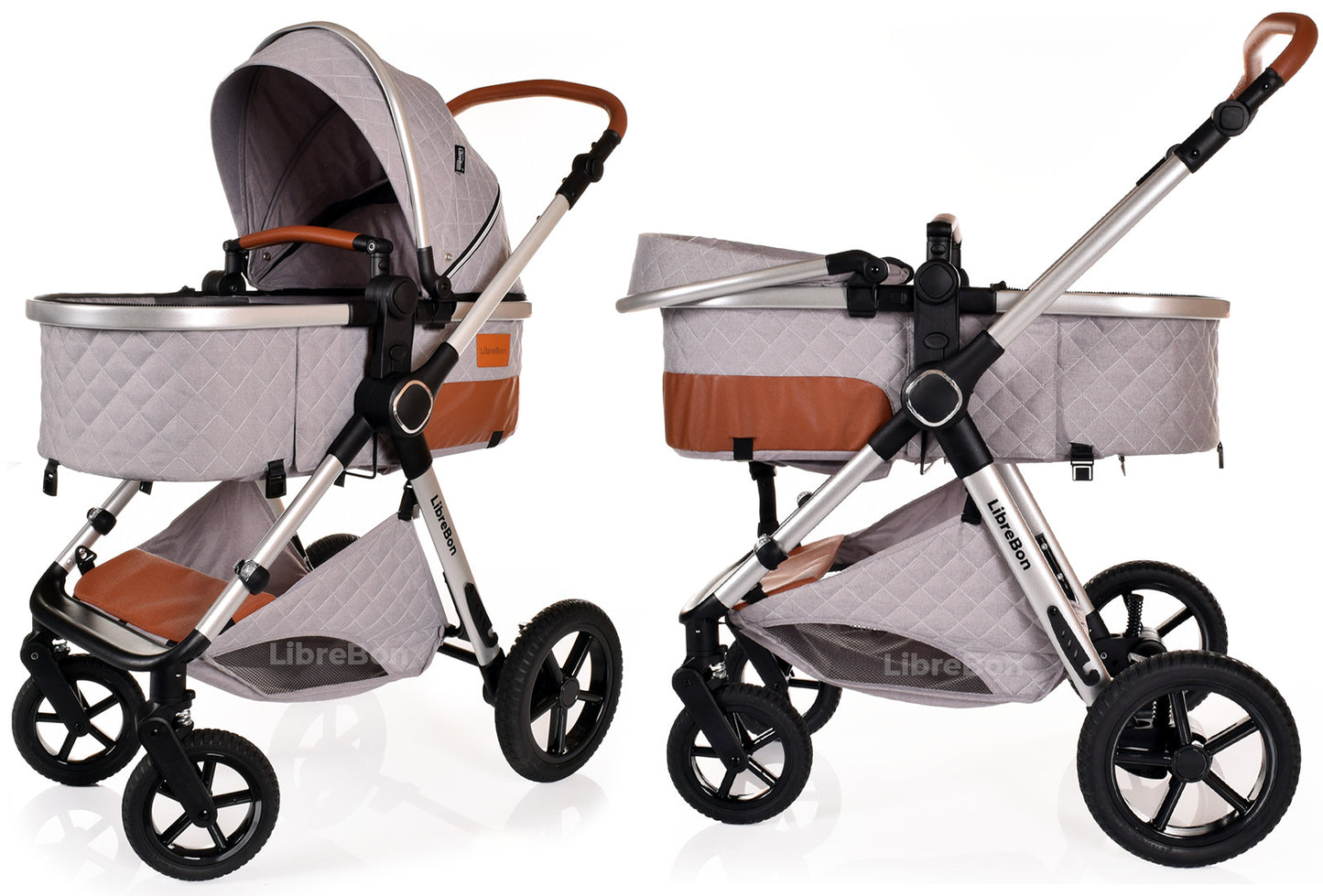 3 in 1 Pram Newborn Baby Buggy Set Travel System with Car Seat Folding Pushchair