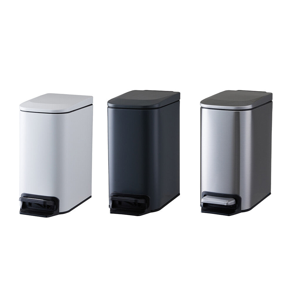 Pedal Bin Dustbin Stainless Steel Waste w/Bucket & Removable Lid Kitchen Bedroom