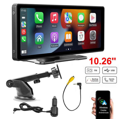 10.26 Inch 4K Touch Screen Car Bluetooth FM Wireless Apple CarPlay Android Auto