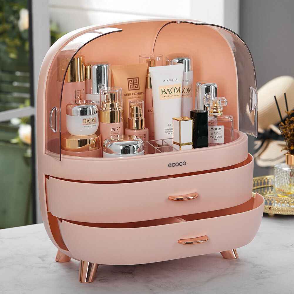 Dressing Table Makeup Storage Box Drawer Desktop Cosmetic Organizer Tidy Case UK