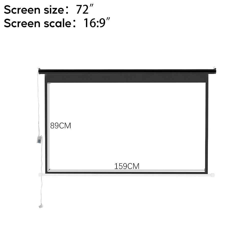 Electric Motorised Projector Screen 3D HD Home Theater Projection 16:9 4:3 Sizes