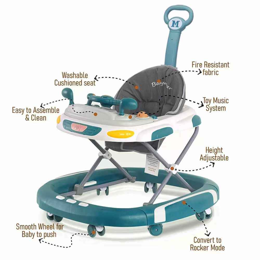 Baby Walker/Rocker Bouncer First Steps Push Along Activity Music Ride On Car.UK