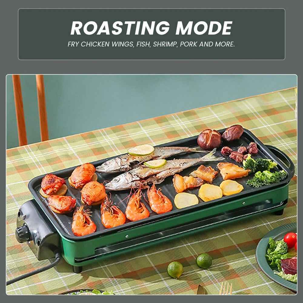 Barbecue 1500W Griddle Indoor BBQ Smokeless Convenient Hot PlateElectric Kwzwgdn