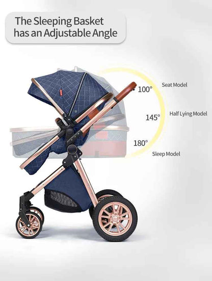 3 in 1 Pram Newborn Baby Buggy Set Travel System with Car Seat Folding Pushchair