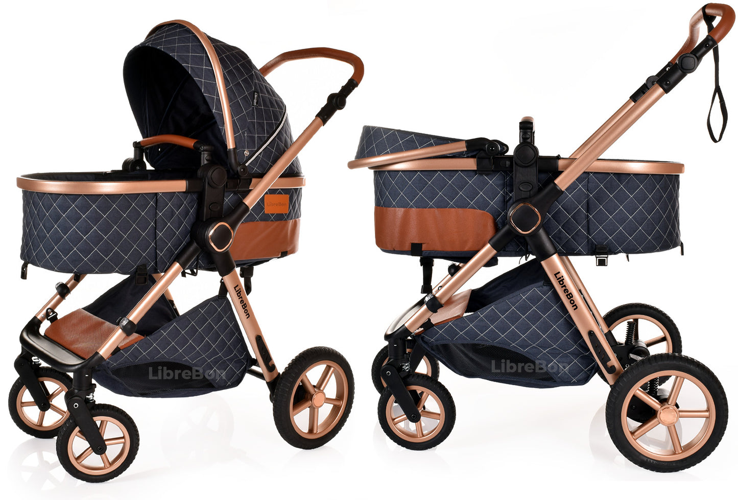 3 in 1 Pram Newborn Baby Buggy Set Travel System with Car Seat Folding Pushchair