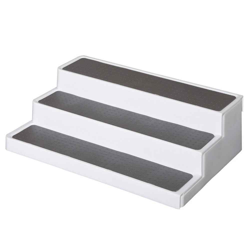 Expandable 3 Tier Spice Herb Jar Tin Can Rack Kitchen Cupboard Storage Organiser