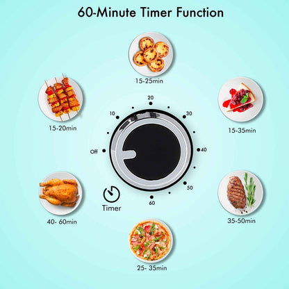 GEEPAS Mini Oven Toaster Grill Tabletop Compact Portable Baking Cooker Electric