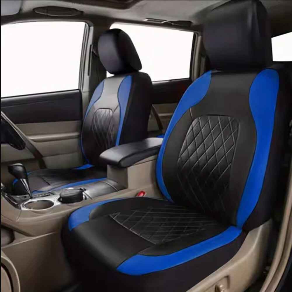 4PCS FULL SET FRONT REAR FABRIC CAR SEAT COVERS PROTECTORS UNIVERSAL WASHABLE UK