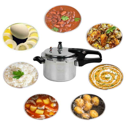 Aluminium Induction Pressure Cooker Dual Handle Kitchen Catering Cookware