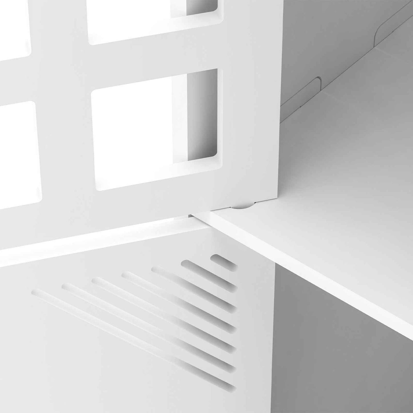 3-Type Freestanding Waterproof Bathroom Cupboard Storage Cabinet with Door White