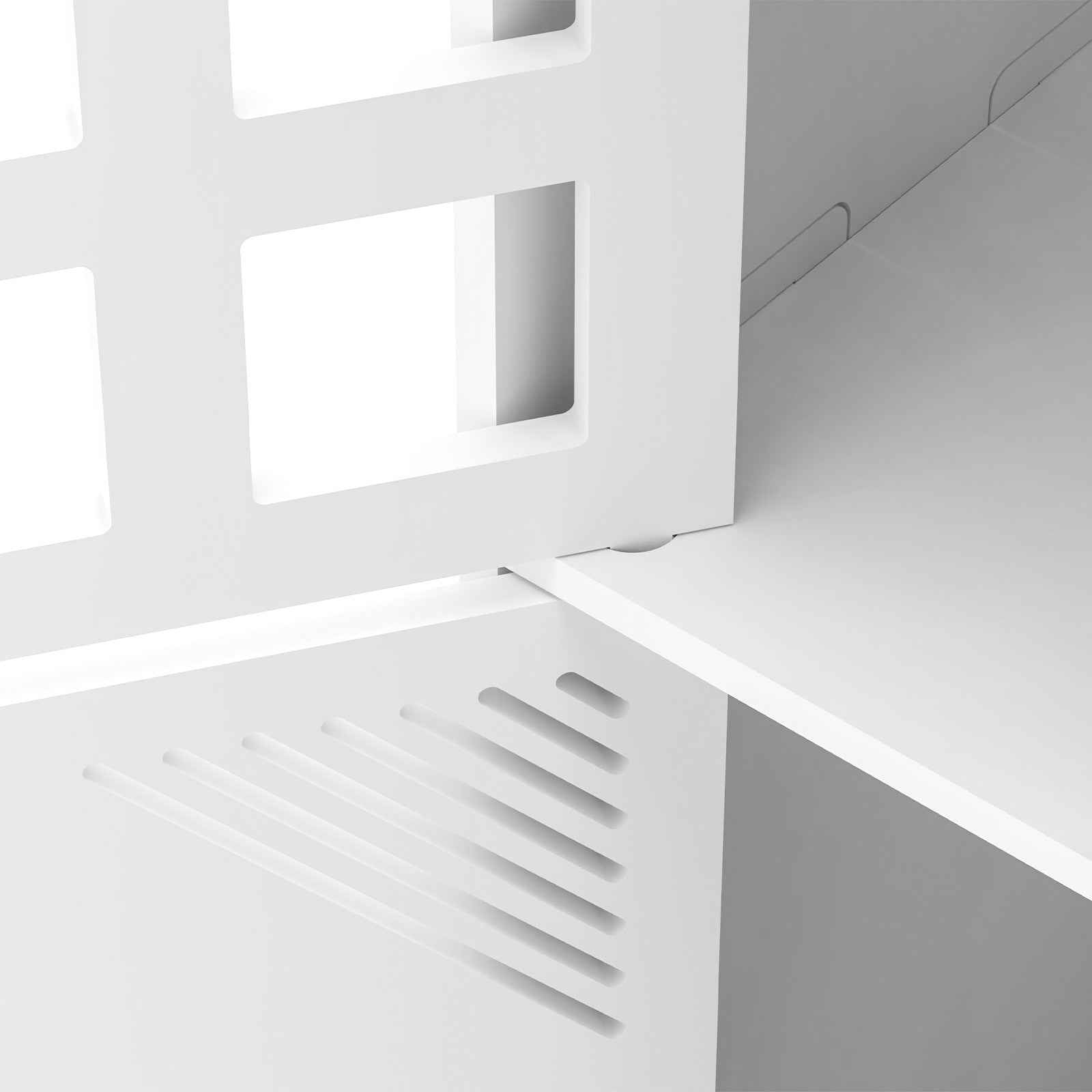 3-Type Freestanding Waterproof Bathroom Cupboard Storage Cabinet with Door White