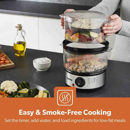 3-Tier Food Steamer 7.2L Electric Vegetable Steamer Healthy Steam Multi-cooker