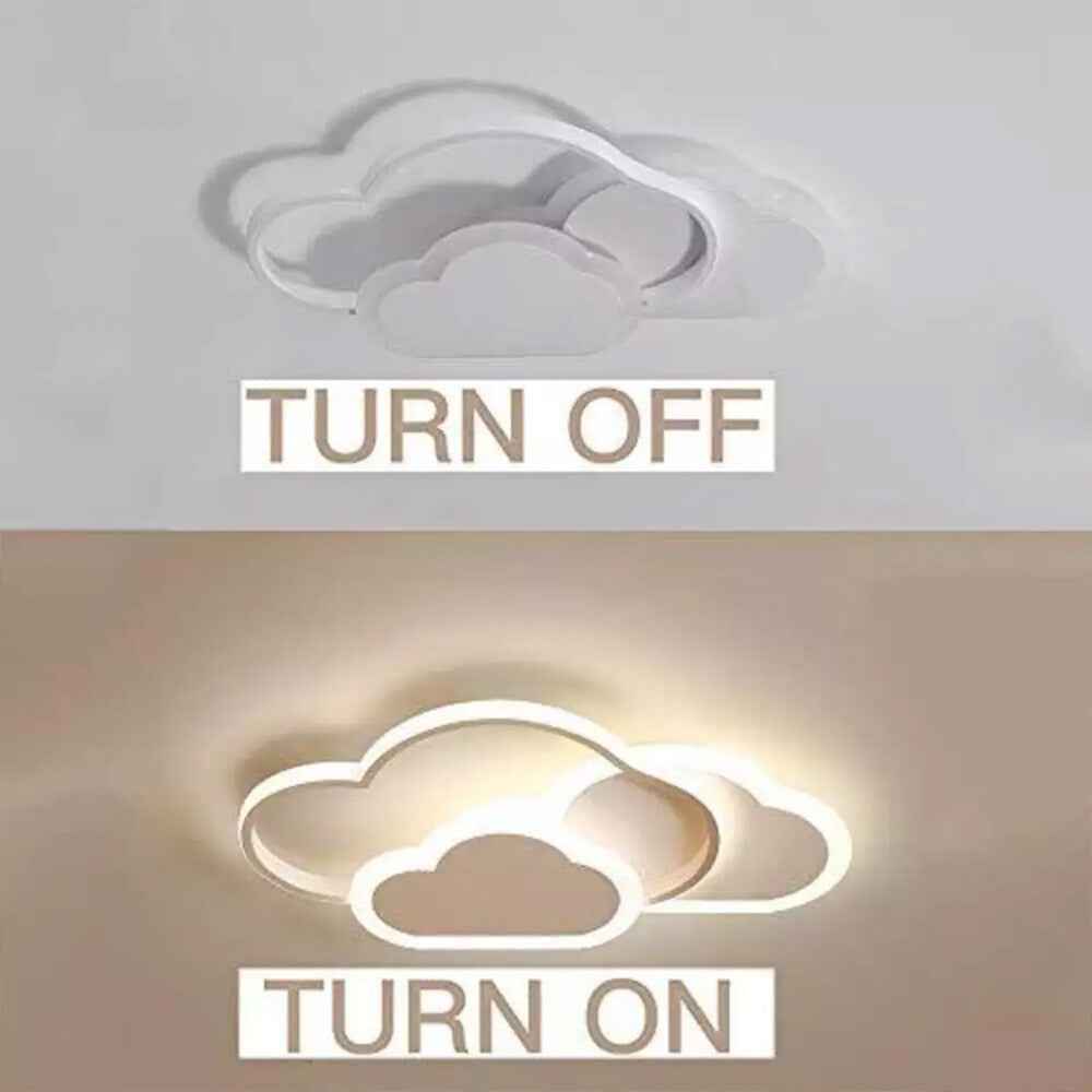Dimmable LED Ceiling Light Modern Chandeliers Kid's Room Bedroom Cloud Lamp Tool