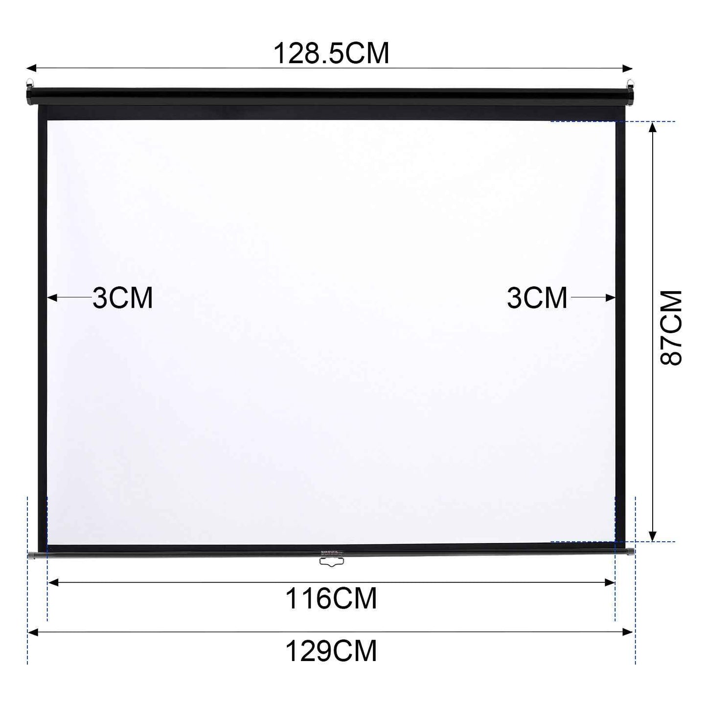 Electric Motorised Projector Screen 3D HD Home Theater Projection 16:9 4:3 Sizes