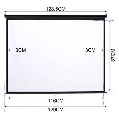 Electric Motorised Projector Screen 3D HD Home Theater Projection 16:9 4:3 Sizes