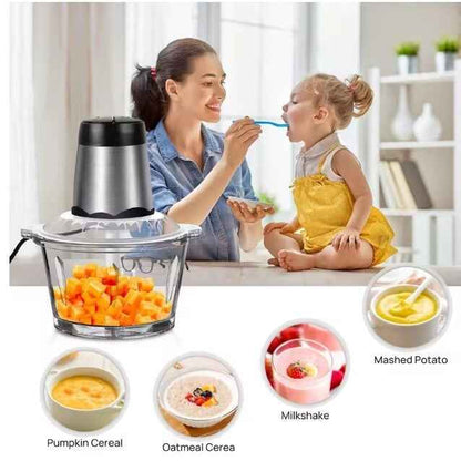 Electric Food Chopper 2Litre 300W Vegetable Chopper Food Processor Meat Grinder