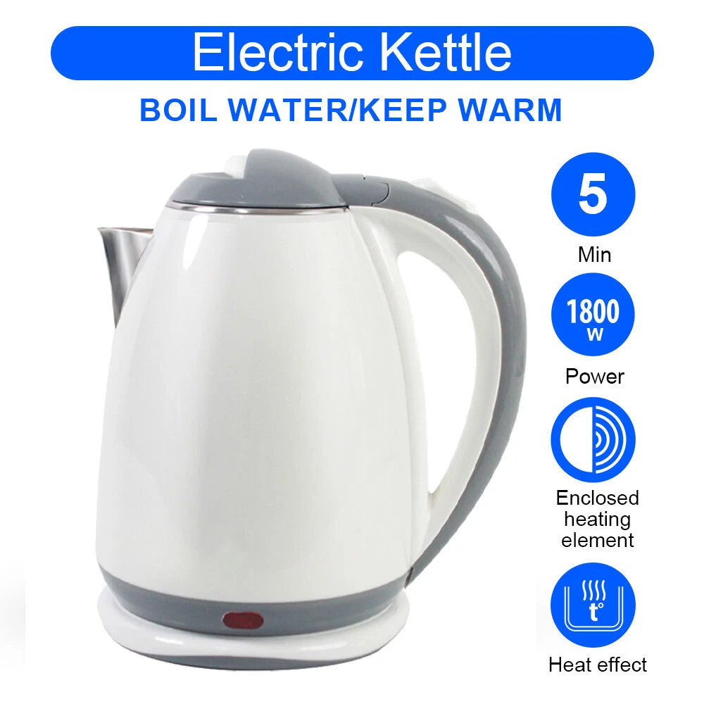 1.8L Portable Electric Water Kettle: Fast Boil, Stainless Steel, Anti-Scalding Design - Ceenaz Store