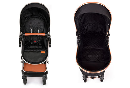 3 in 1 Pram Newborn Baby Buggy Set Travel System with Car Seat Folding Pushchair