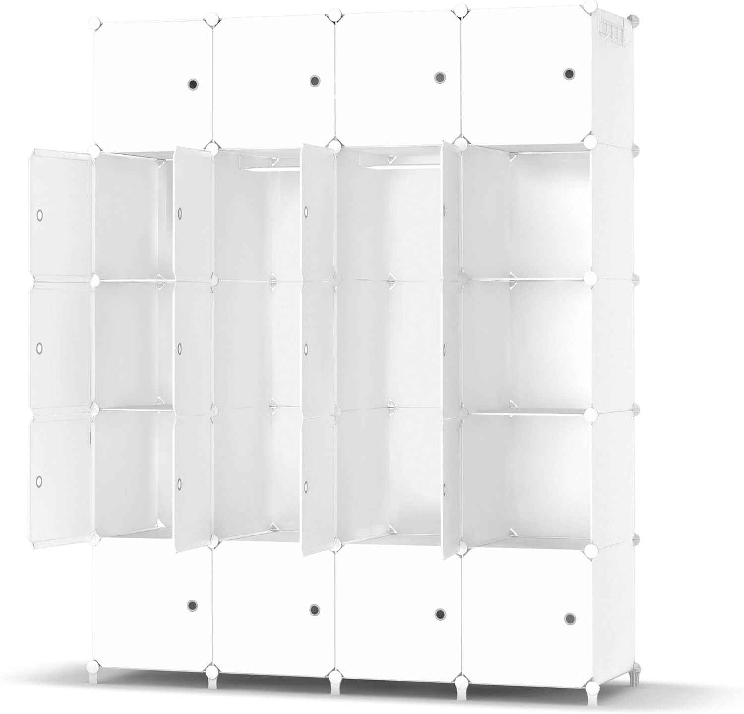 Portable Wardrobe Foldable Closet with 20 Compartments Clothes Storage Cabinet