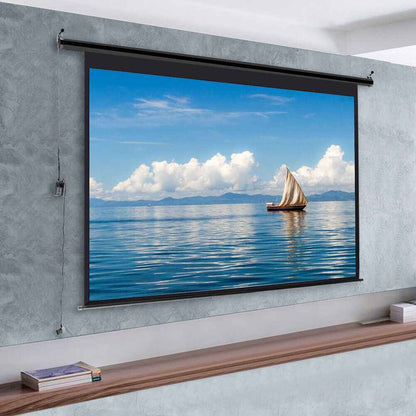 Electric Motorised Projector Screen 3D HD Home Theater Projection 16:9 4:3 Sizes