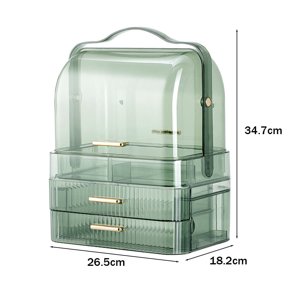 Dressing Table Makeup Storage Box Drawer Desktop Cosmetic Organizer Tidy Case UK