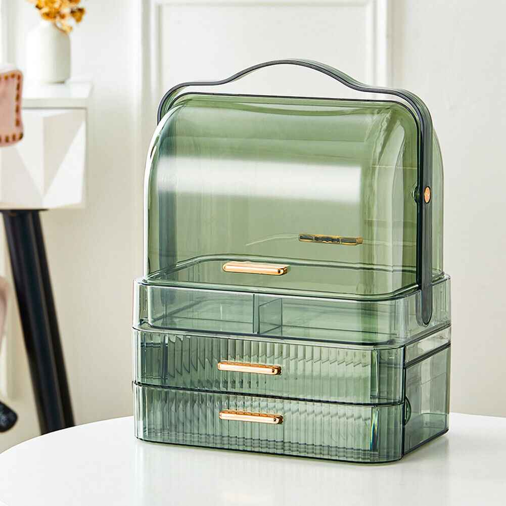 Dressing Table Makeup Storage Box Drawer Desktop Cosmetic Organizer Tidy Case UK