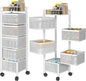 Ceenaz 6-Tier Rotating Kitchen Storage Cart: Utility Vegetable Mobile Shelf Rack - Ceenaz Store