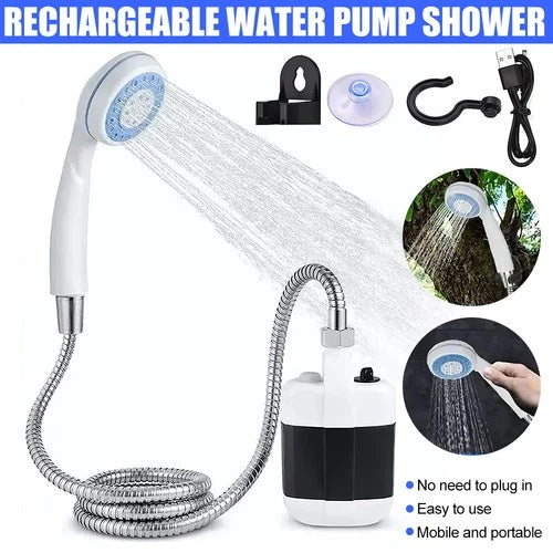 Portable Camping Shower USB Rechargeable Electric Shower Pump for Garden Outdoor - Ceenaz Store