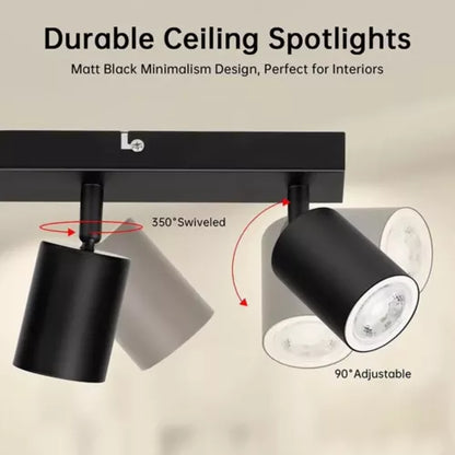 1-4 Way Ceiling Spotlight Adjustable Kitchen Bar Spot Light LED GU10 Bulbs Lamp - Ceenaz Store