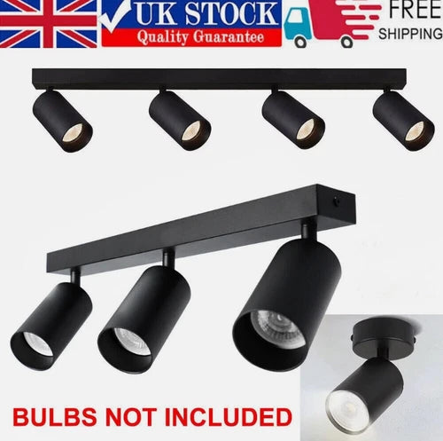 1-4 Way Ceiling Spotlight Adjustable Kitchen Bar Spot Light LED GU10 Bulbs Lamp - Ceenaz Store