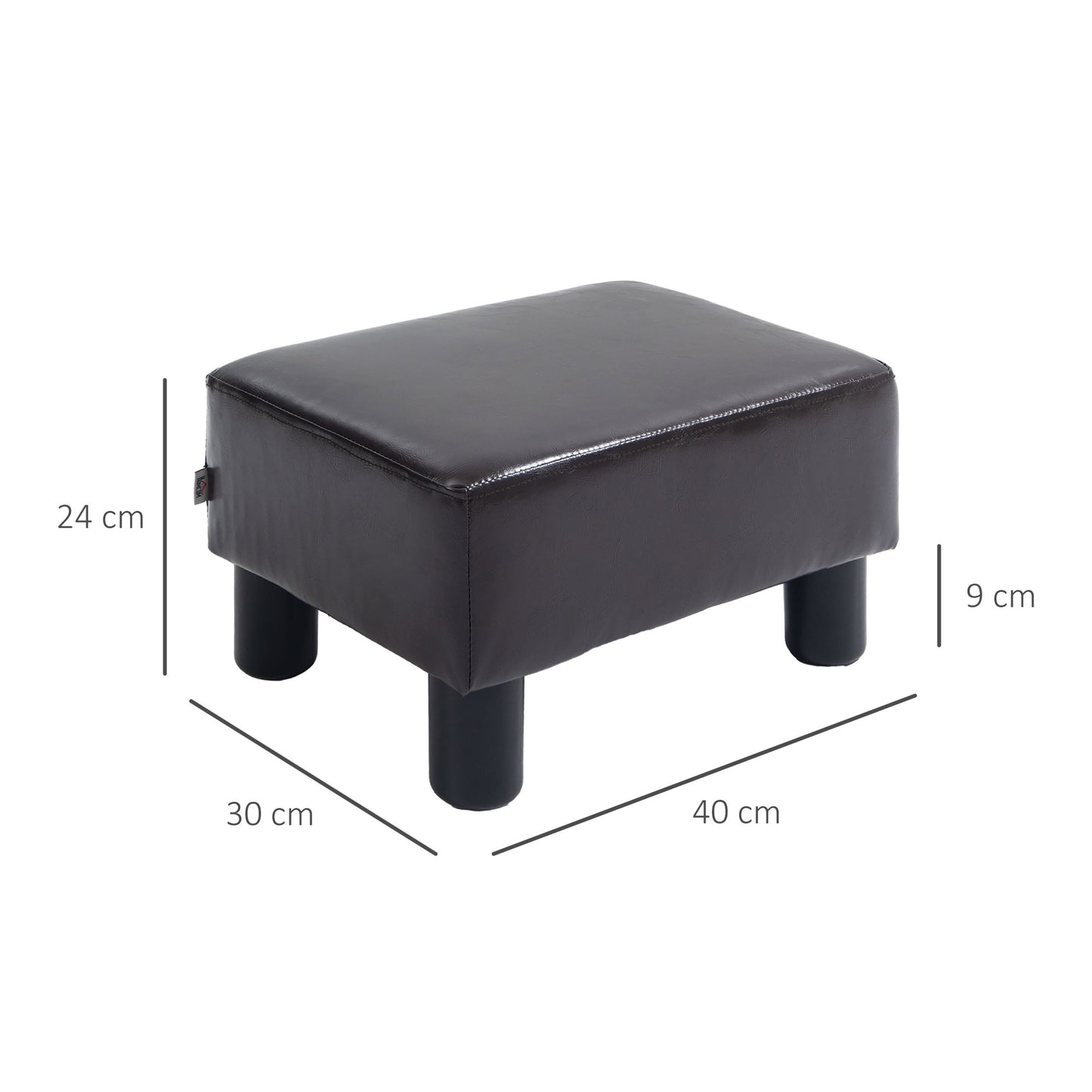 Footstool Small Footrest Upholstery with Plastic Legs