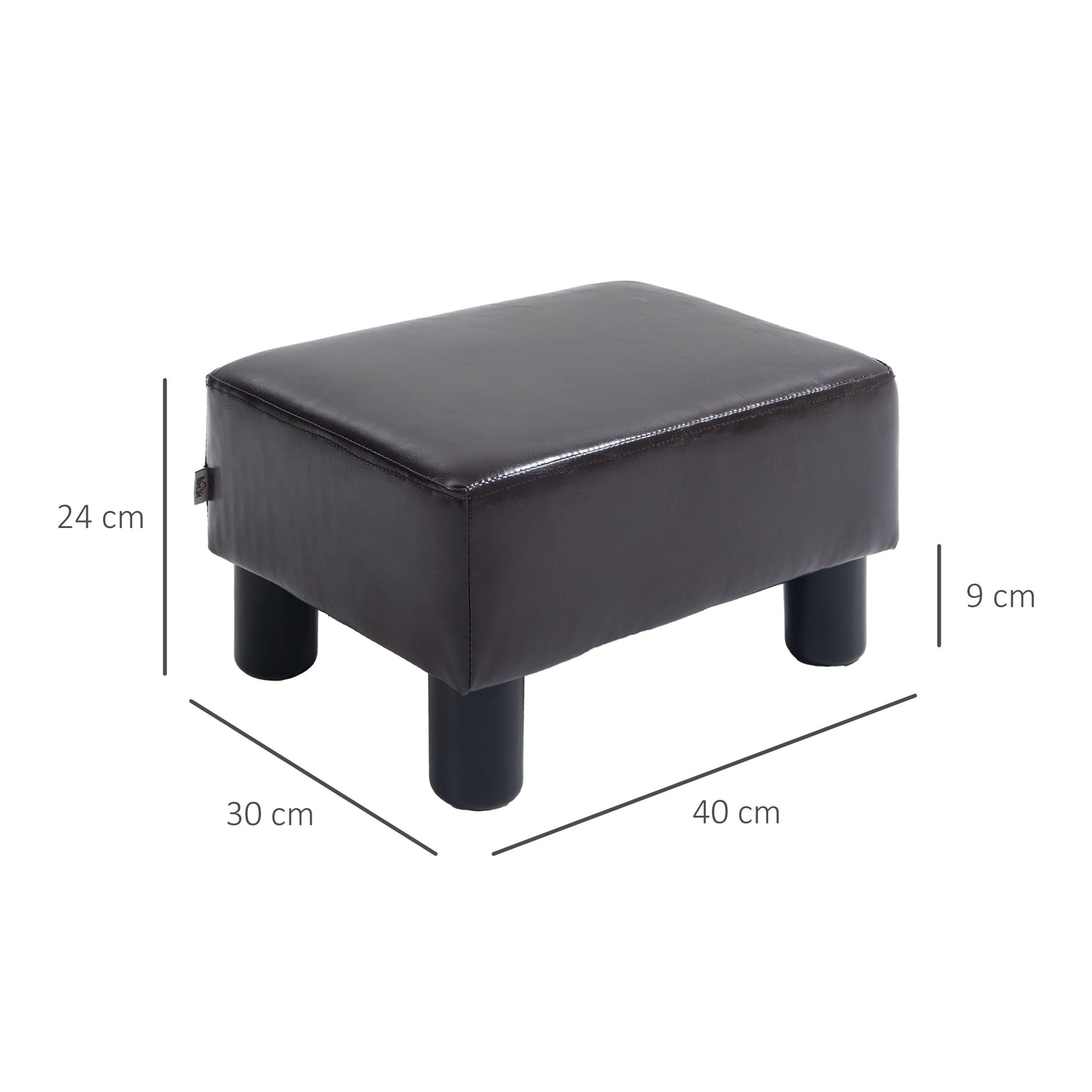 Footstool Small Footrest Upholstery with Plastic Legs