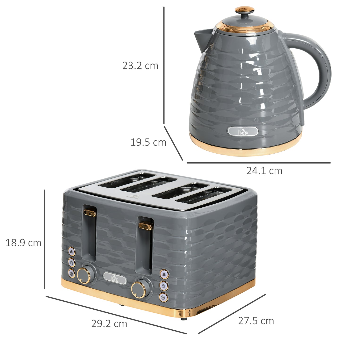 Kettle and Toaster Sets 1.7L Kettle & 4 Slice Toaster