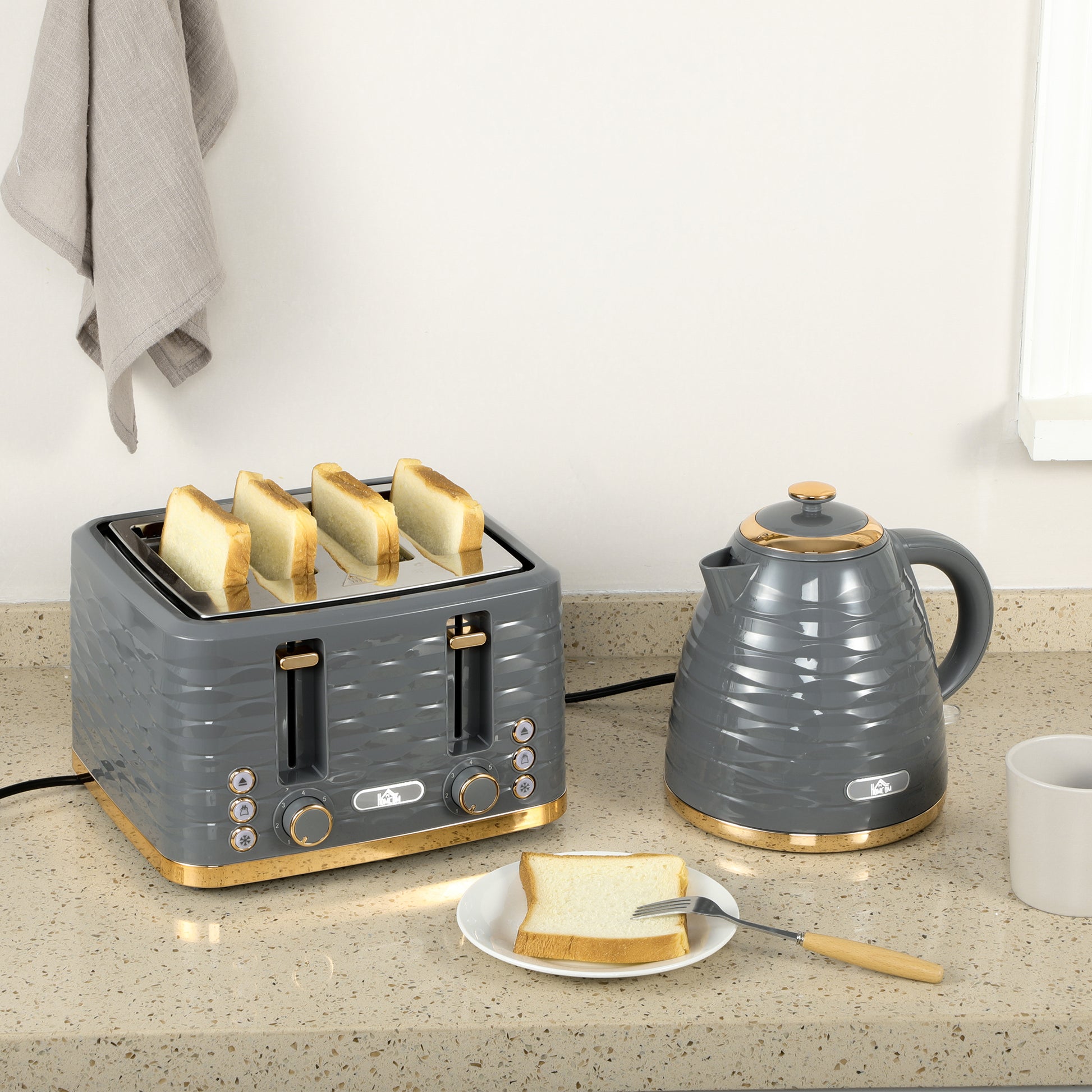Kettle and Toaster Sets 1.7L Kettle & 4 Slice Toaster